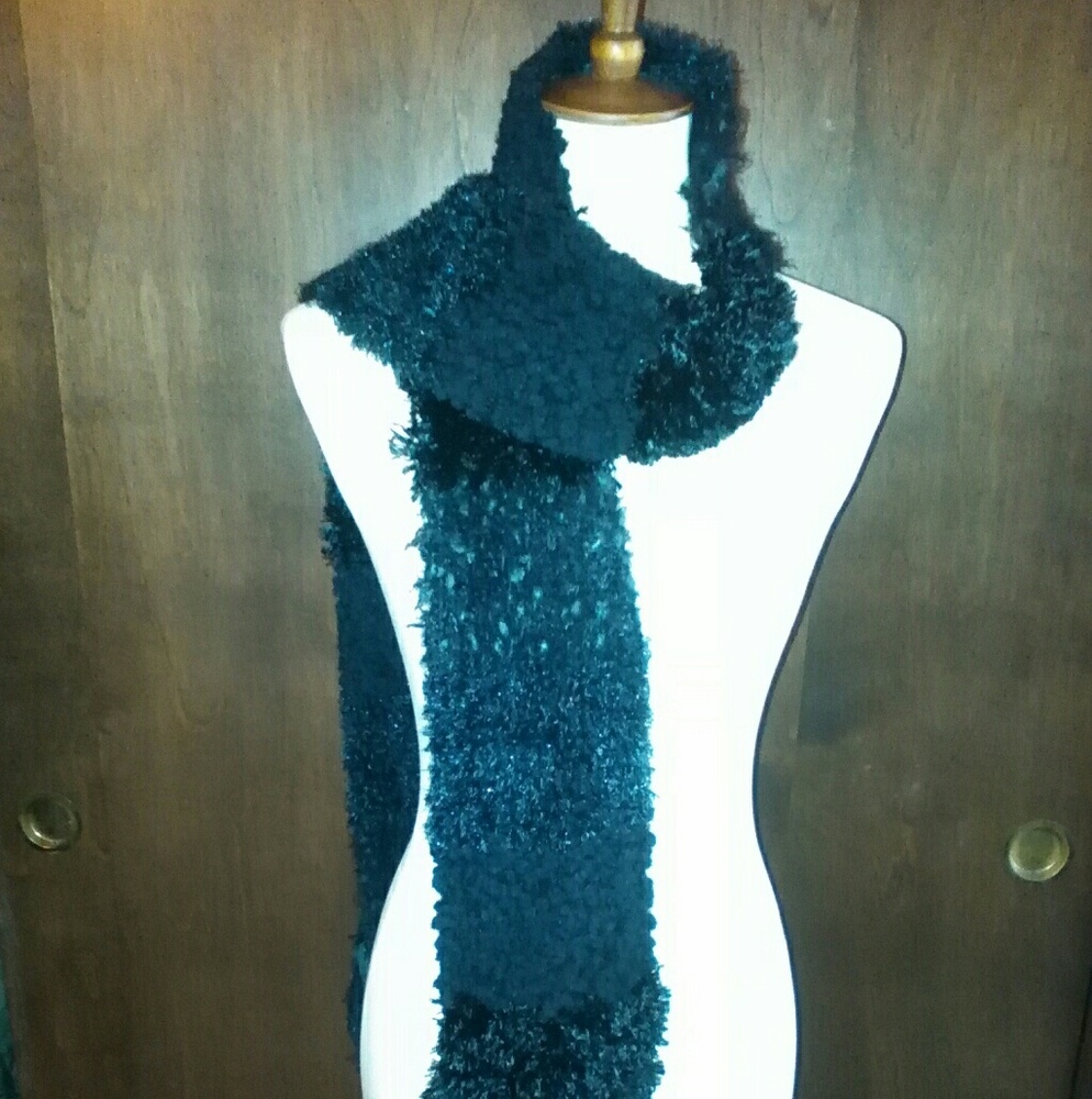 Black sparkly super soft long scarf never worn